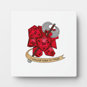 Barbarian Dice Design Fotoplaat