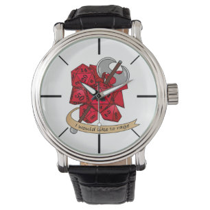 Barbarian Dice Design Horloge