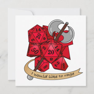 Barbarian Dice Design Kaart