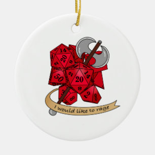 Barbarian Dice Design Keramisch Ornament