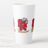 Barbarian Dice Design Latte Mok (Voorkant)