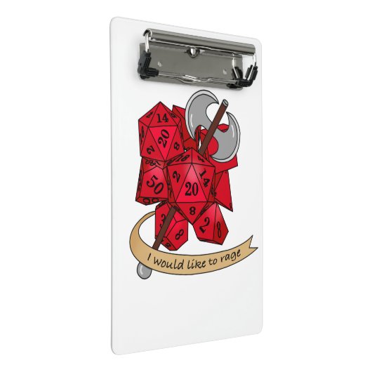 Barbarian Dice Design Mini Klembord (Schuin)