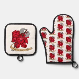 Barbarian Dice Design Ovenwant & Pannenlap Set