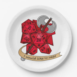 Barbarian Dice Design Papieren Bordje