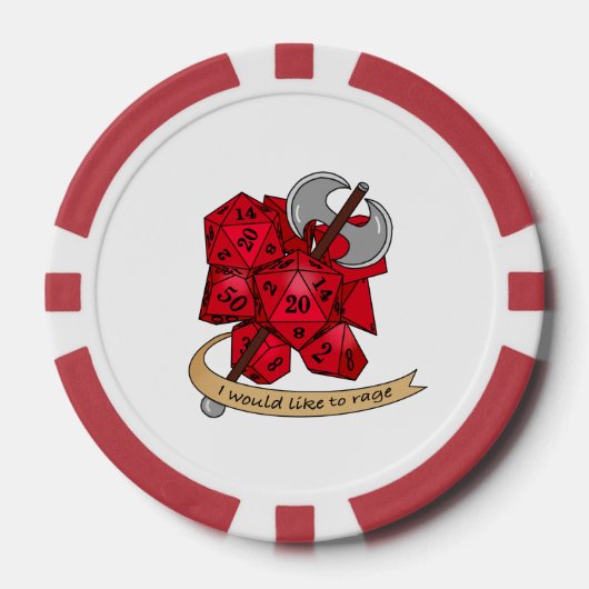 Barbarian Dice Design Poker Chips (Voorkant)
