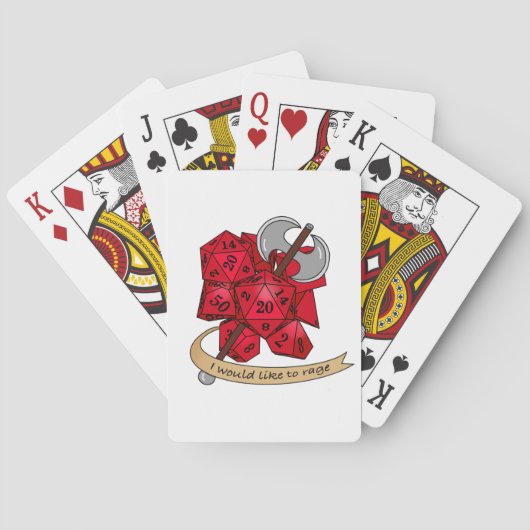 Barbarian Dice Design Pokerkaarten (Achterkant)