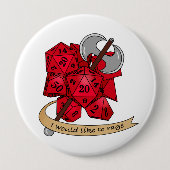 Barbarian Dice Design Ronde Button 4,0 Cm (Voorkant)