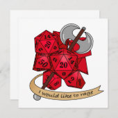 Barbarian Dice Design Save The Date (Voorkant / Achterkant)