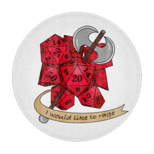 Barbarian Dice Design Snijplank