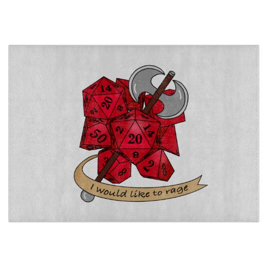 Barbarian Dice Design Snijplank (Voorkant)