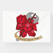 Barbarian Dice Design Spandoek (Horizontaal)