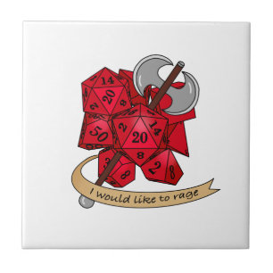 Barbarian Dice Design Tegeltje