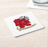 Barbarian Dice Design Vierkante Kartonnen Onderzetter (Schuin)