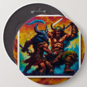 Barbarian King Fight Button (Voorkant /achterkant)