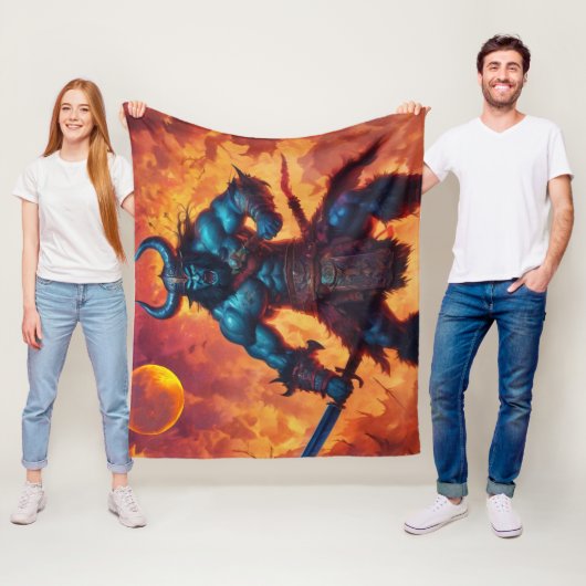 Barbarian King Fleece Deken (In situ)