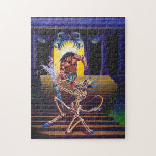 Barbarian met Skeleton Wizard Legpuzzel