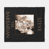 Barbarian Warrior Personalized Fleece Deken (Voorkant (Horizontaal))