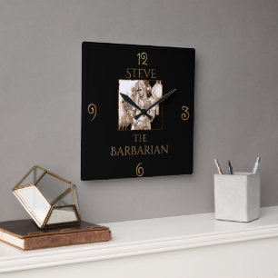 Barbarian Warrior Personalized Vierkante Klok