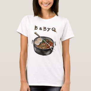 Barbecue Achtertuin Party Baby shower BBQ Moeder T-shirt
