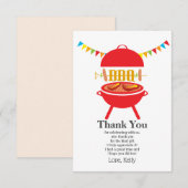 barbecue barbecue , bbq grill , dank u kaart (Voorkant / Achterkant)