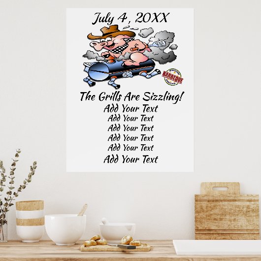 Barbecue barbecue / Poster Cookoff (Cuisine)