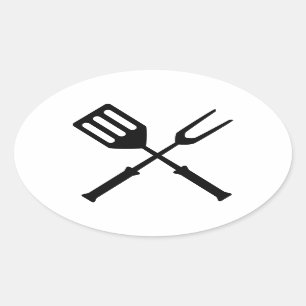 Barbecue Barbeque BBQ Barby Barbies Grill Ovale Sticker