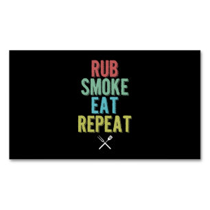 Barbecue BBQ Grill Master Grilling Meat Smoker Magnetisch Visitekaartje