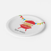 barbecue , bbq grill , verjaardagsfeest , barbecue papieren bordje (Gekanteld)