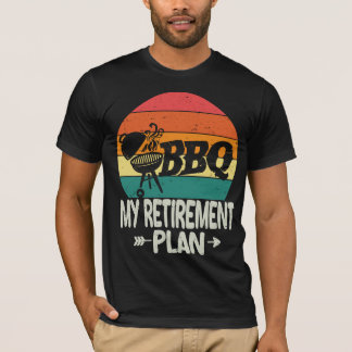 Barbecue BBQ Retirement Funny Retirement Grill T-shirt