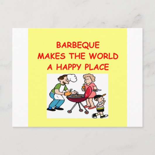 barbecue briefkaart (Voorkant)