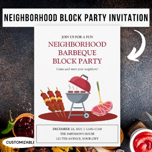 Barbecue Buurtfeest Blokparty Kaart