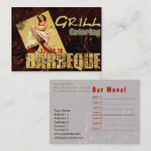 Barbecue - carte de visite (Devant / Derrière)