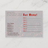 Barbecue - carte de visite (Dos)