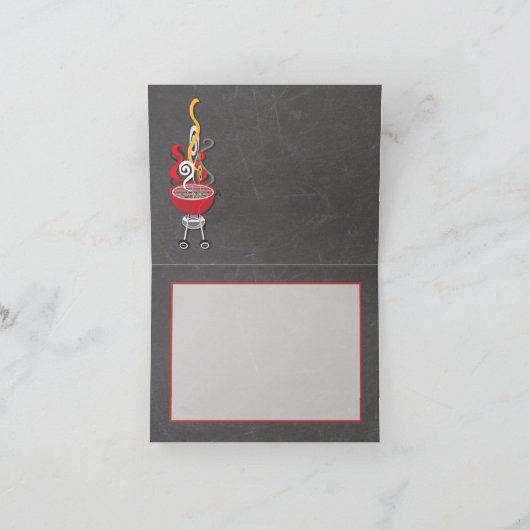 Barbecue Chalkboard Merci carte de note (Intérieur)