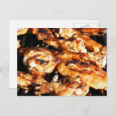 Barbecue Chicken Wings Card Briefkaart (Voorkant / Achterkant)