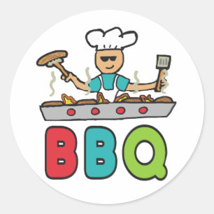 Barbecue Cookout BBQ Ronde Sticker