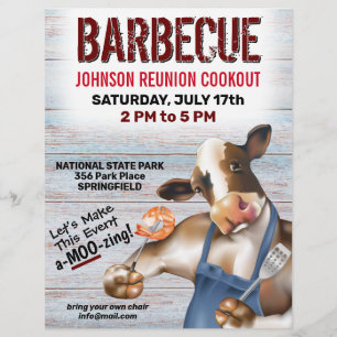Barbecue Cookout Koe Grilling Shrimp Flyer