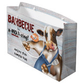 Barbecue Cookout Koe Grilling Shrimp Groot Cadeauzakje (Achterkant Gekanteld)