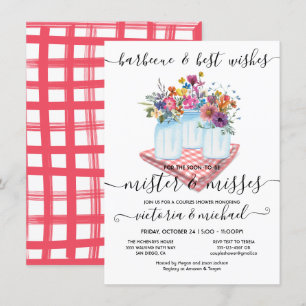 Barbecue Couples Shower Rehearsal Dinner Floral Kaart