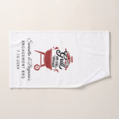 Barbecue de fête de fiançailles pour couples (Serviette à main)