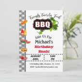 Barbecue d'été Anniversaire Invitation de Bash (Debout devant)