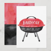 Barbecue Feest Uitnodiging (Voorkant / Achterkant)