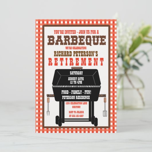 Barbecue Feest Uitnodigingen (Staand voorkant)