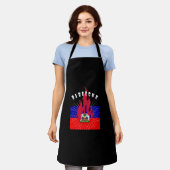 Barbecue Flame Apron Schort (Gedragen)