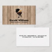 Barbecue Grill Arrière - plan Carte de visite (Devant / Derrière)