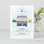 Barbecue Grill Engagement Party Invitation (Debout devant)