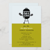 Barbecue grill party Save the Date Invitation (Devant / Derrière)