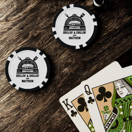 Barbecue Grillen & Chillen Bachelorfeest  Poker Chips