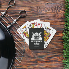 Barbecue Grillen & Chillen Bachelorfeest Pokerkaarten