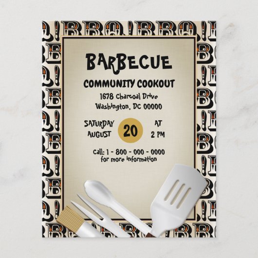 Barbecue Grilling Cookout Flyer (Voorkant)